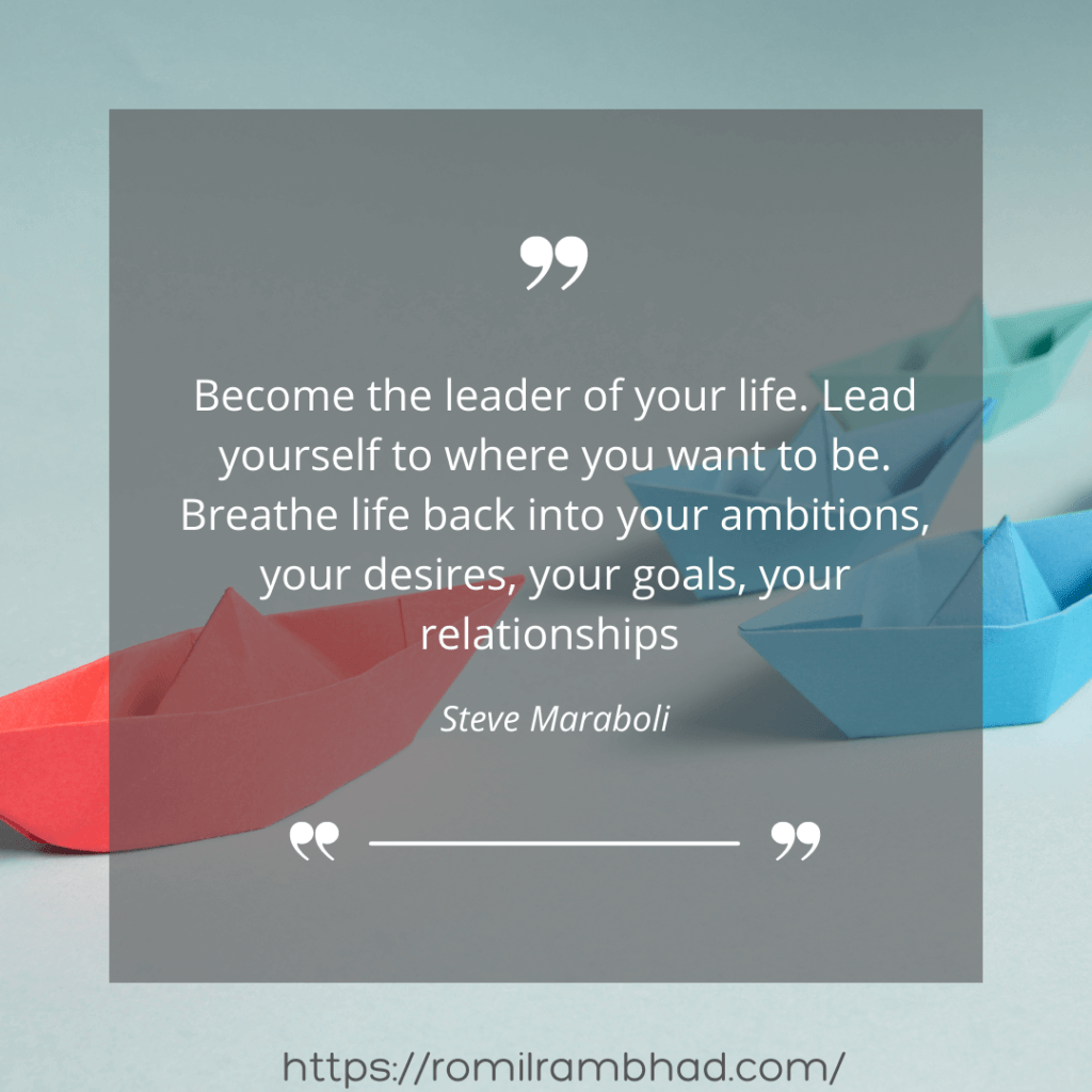 Self Leadership quote romilrambhad.com