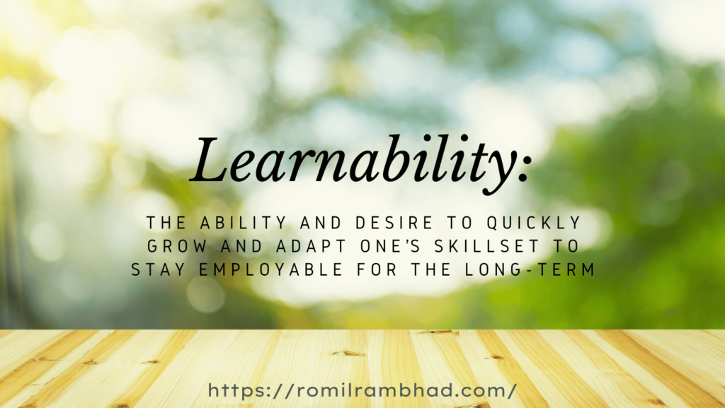 Learnability for Professional growth